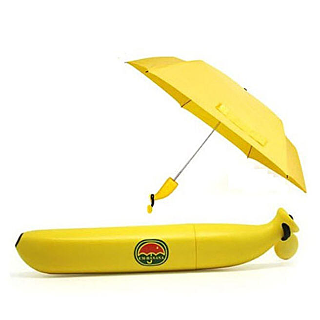 Buy/Send Banana Shape Folding Umbrella Online- FNP