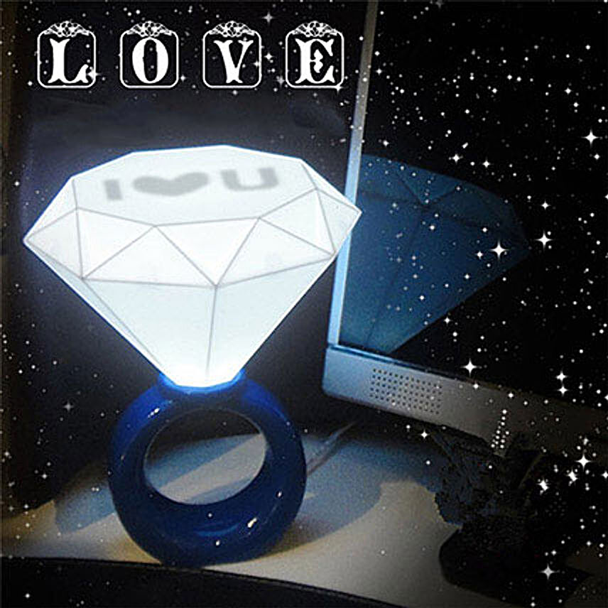 Blue Diamond Ring Night Lamp