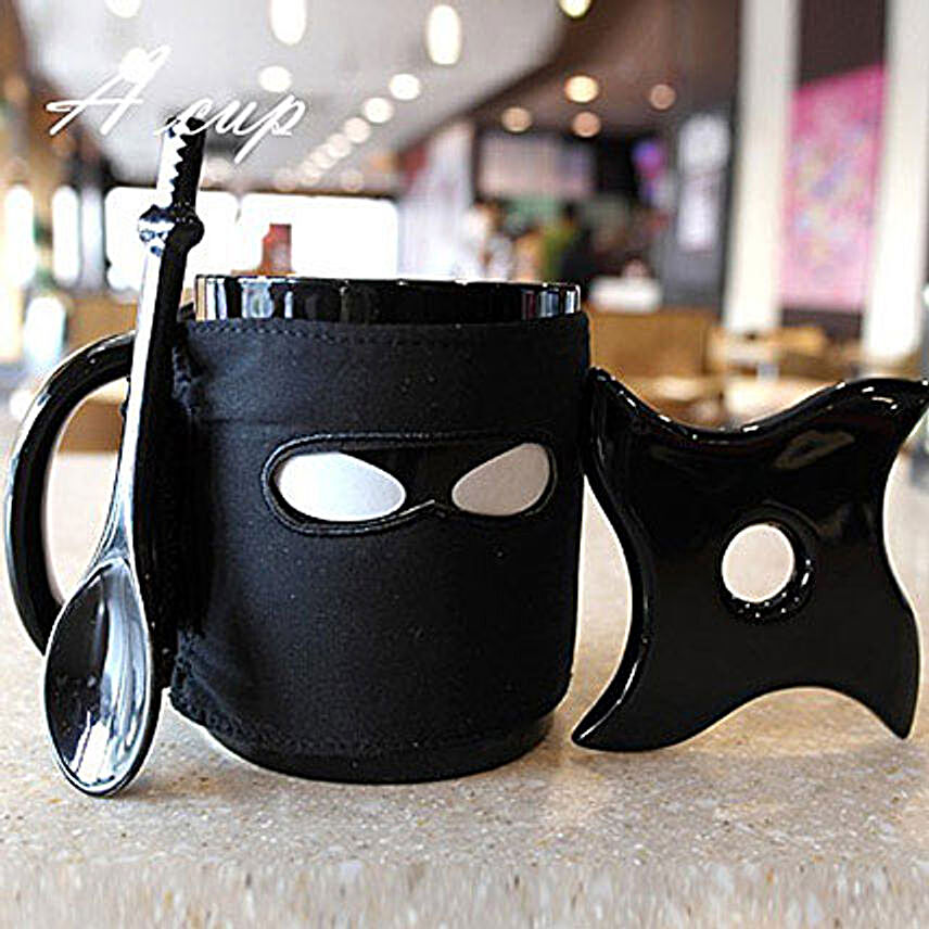 Unique Ninja Black Coffee Mug:Funny Gifts