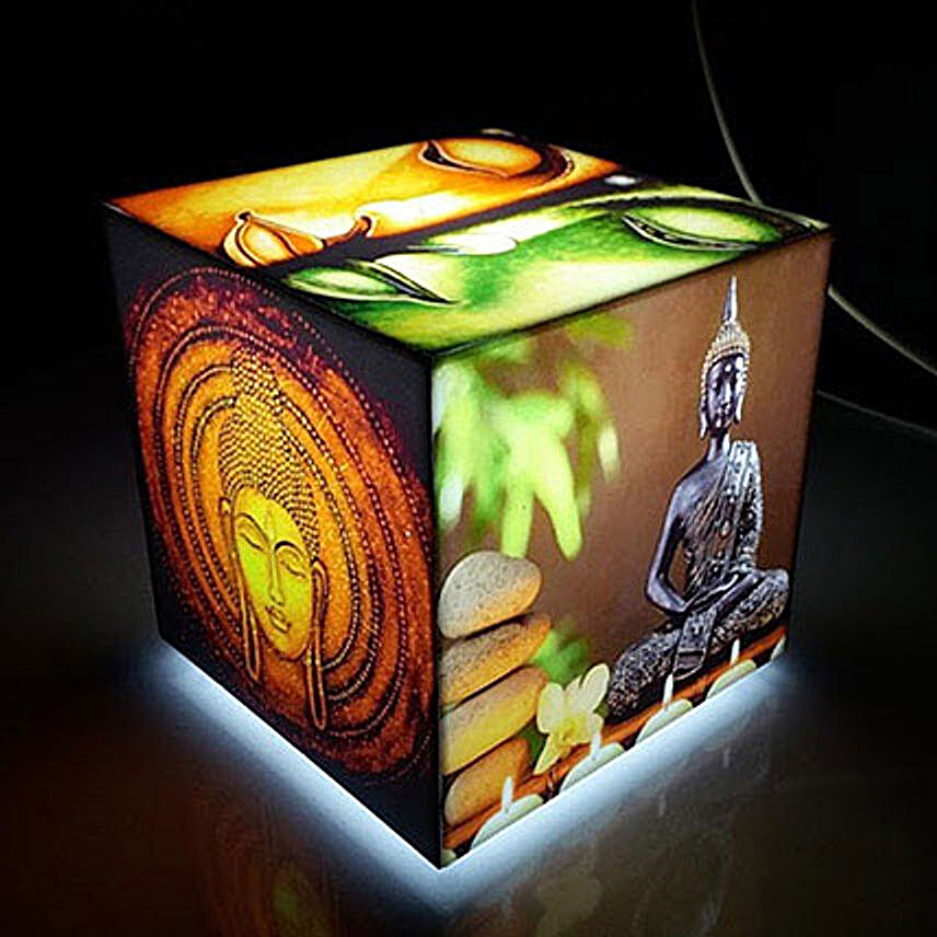 Gautam Buddha Cube Table Lamp:Home Decor for Diwali