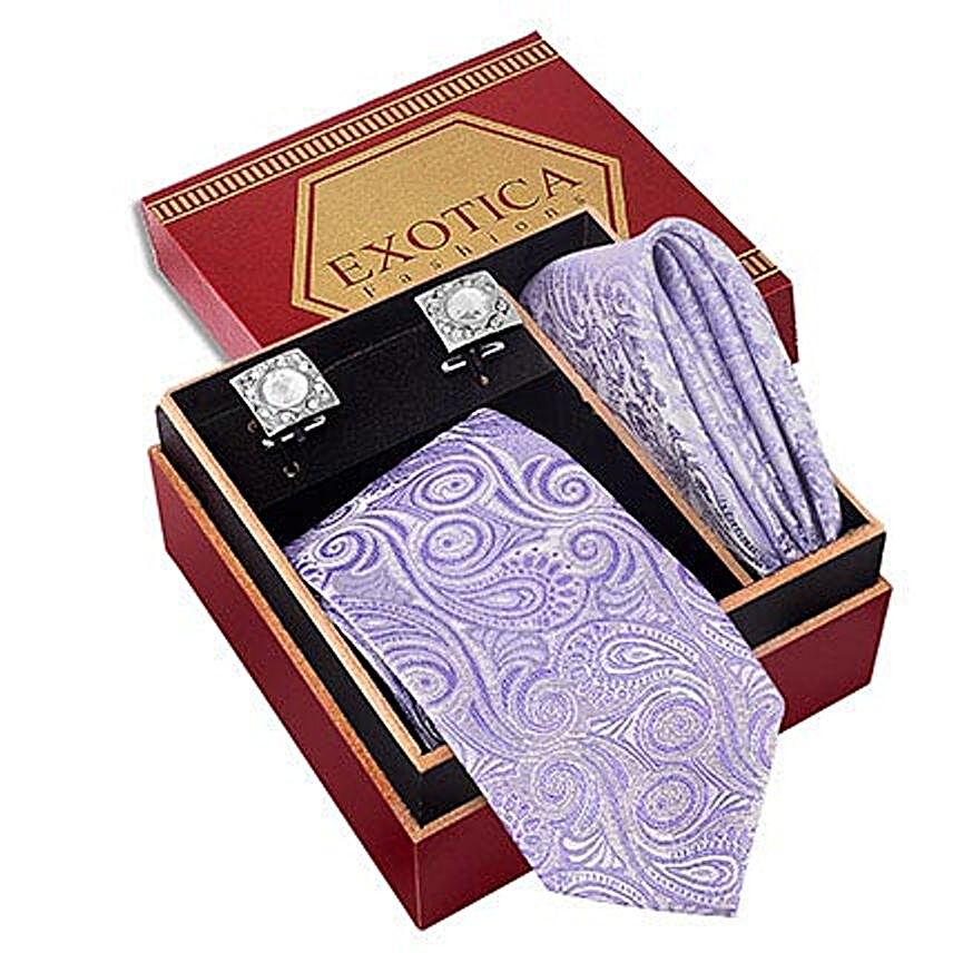 Micro Silk Pastel Lavender Tie Set