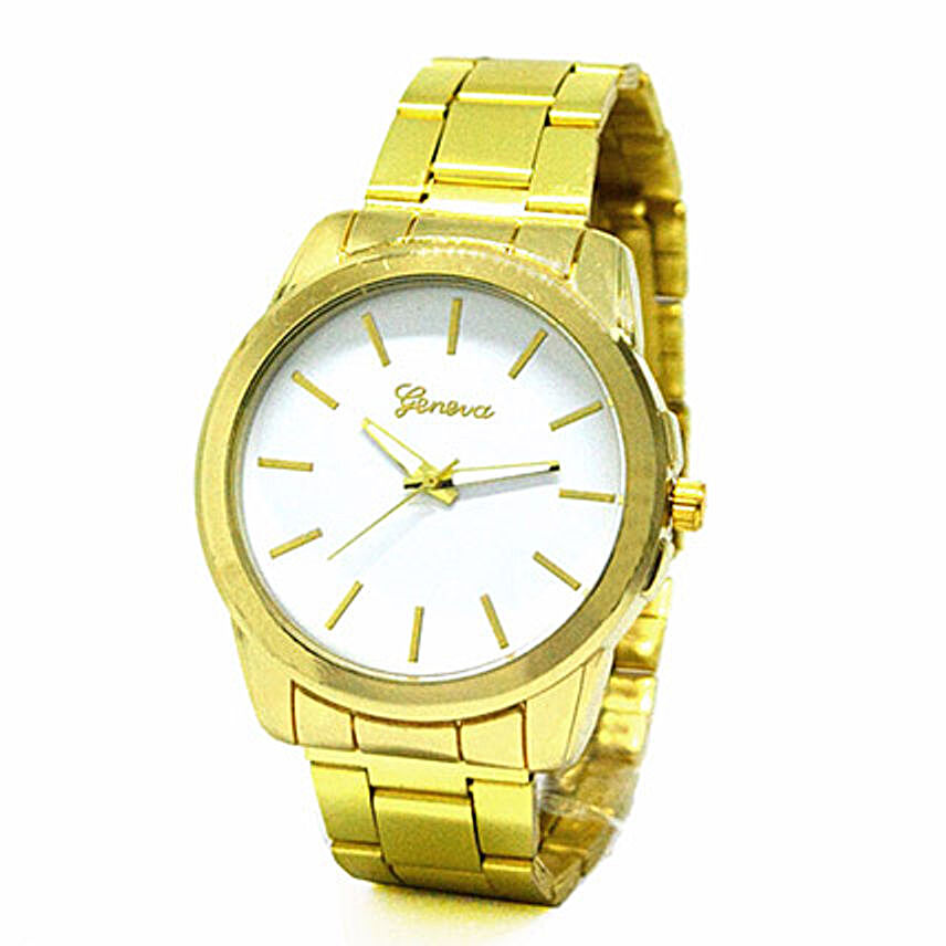 Chunky White Gold Watch For Women