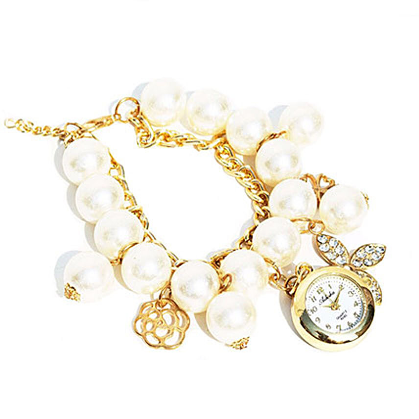 Pearl Bracelet Watch For Women