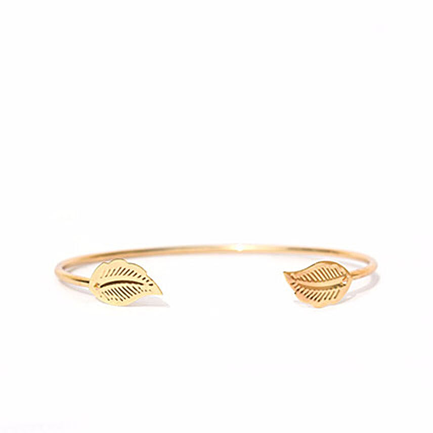 Elegant Gold Leaf Bracelet