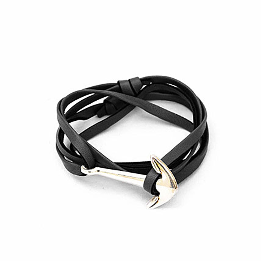 Grey Anchor Loop Bracelet