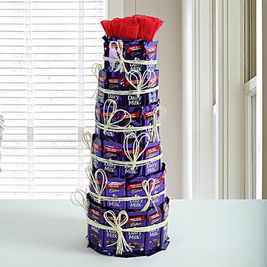 Chocolate Tower Gift:Diwali Cadbury Chocolates