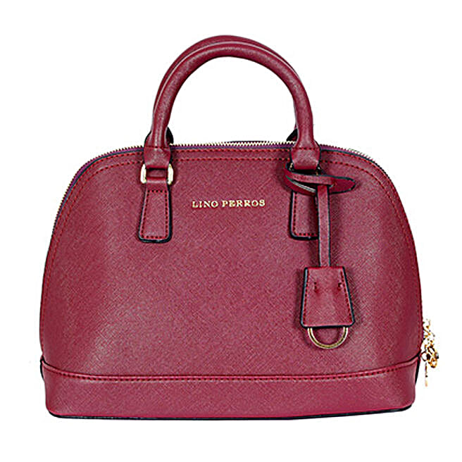 Buy/Send Lino Perros Bright Satchel Handbag Red Online- FNP - Main Image