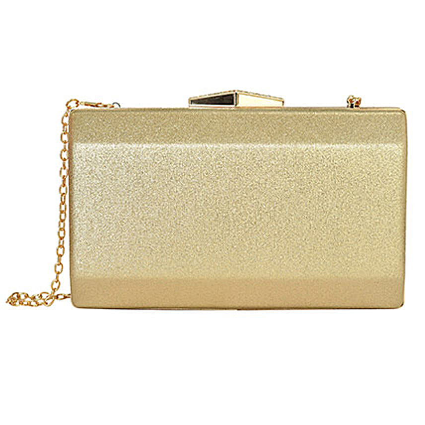 Lino Perros Classic Golden Women Clutch