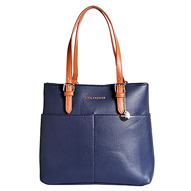 Buy/Send Lino Perros Majestic Blue Handbag Online- FNP