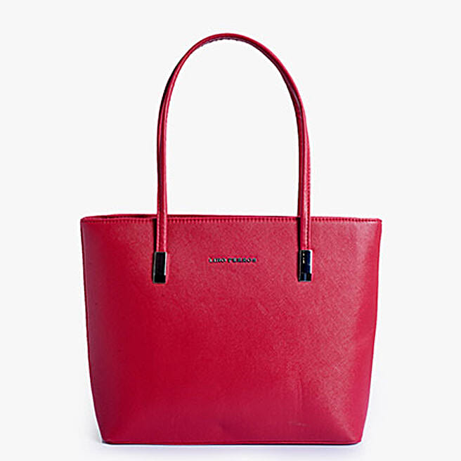 Buy/Send Lino Perros Red Trendy Tote Bag Online- FNP