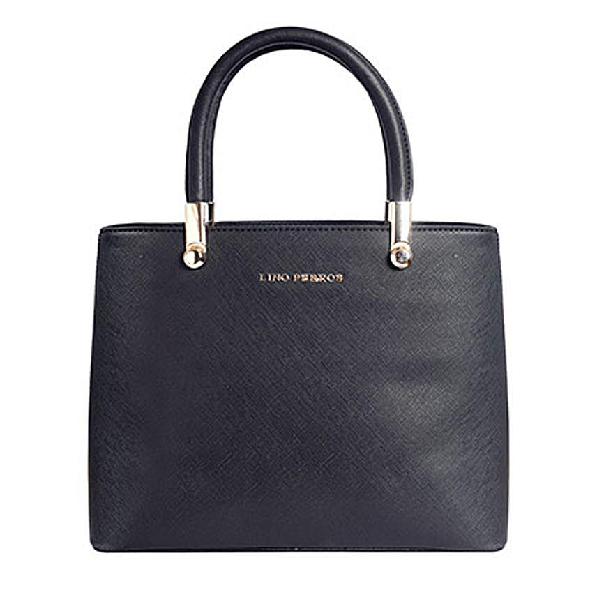 Lino Perros Simple Black Satchel Handbag