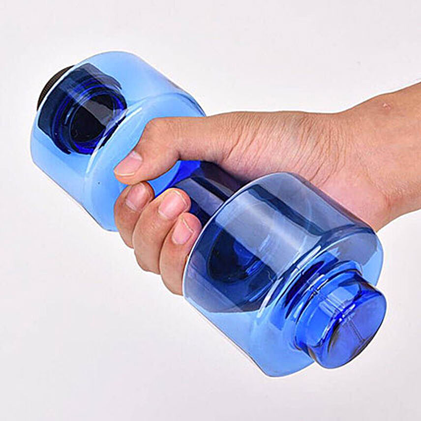 Buy/Send Dumbbell Water Bottle Blue Color Online- FNP