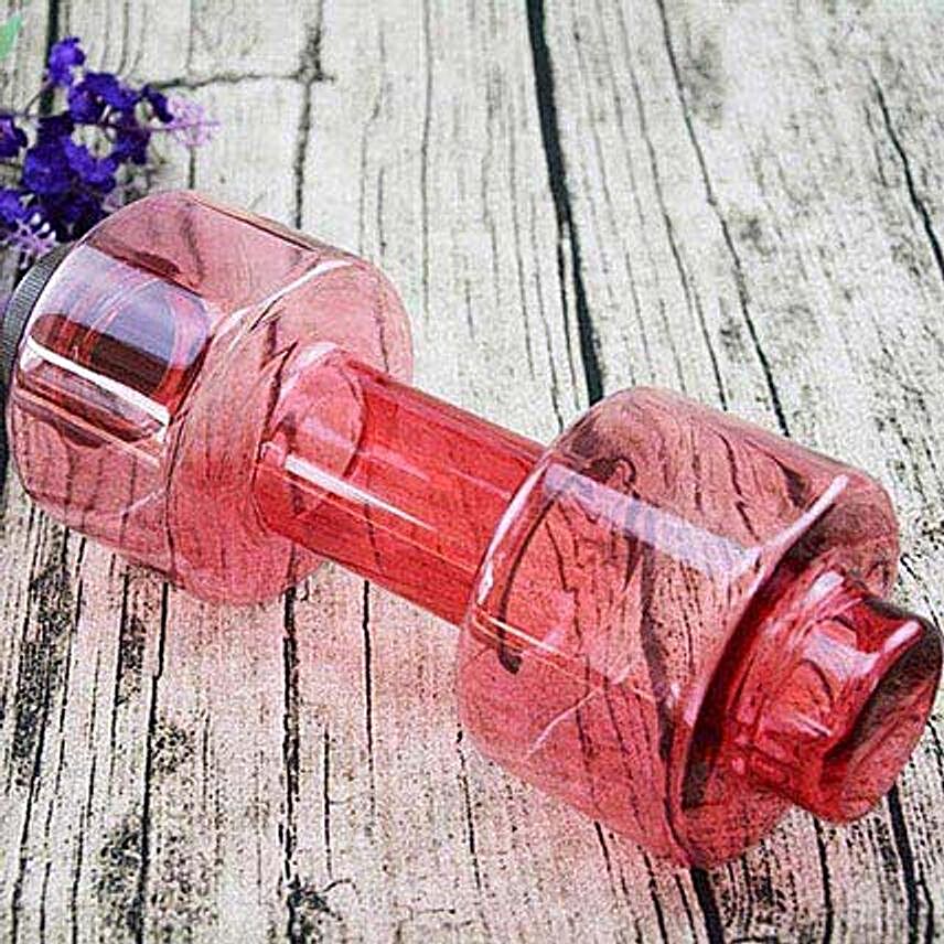 Dumbbell Water Bottle Red