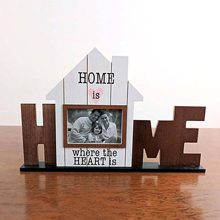 Wooden Home Photo Frame