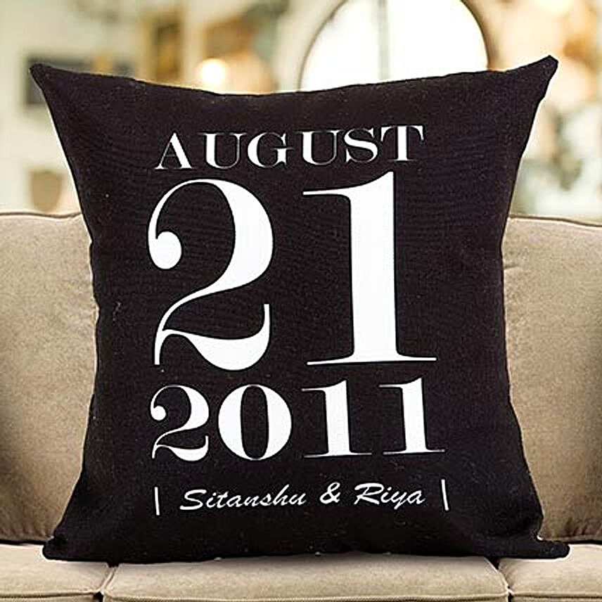 Personalised Important Date Cushion