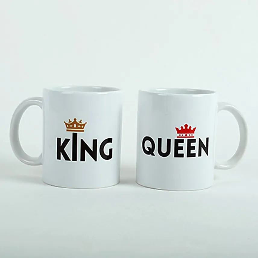 King Queen Printed Mugs