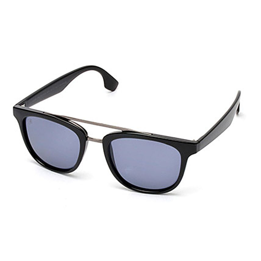 MTV Unisex Black Grey Wayfarer Sunglasses