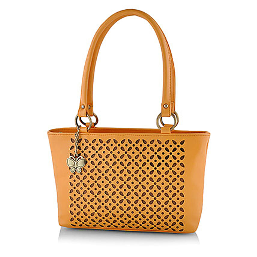 Buy Send Butterflies Attractive Mustard Handbag Online FNP