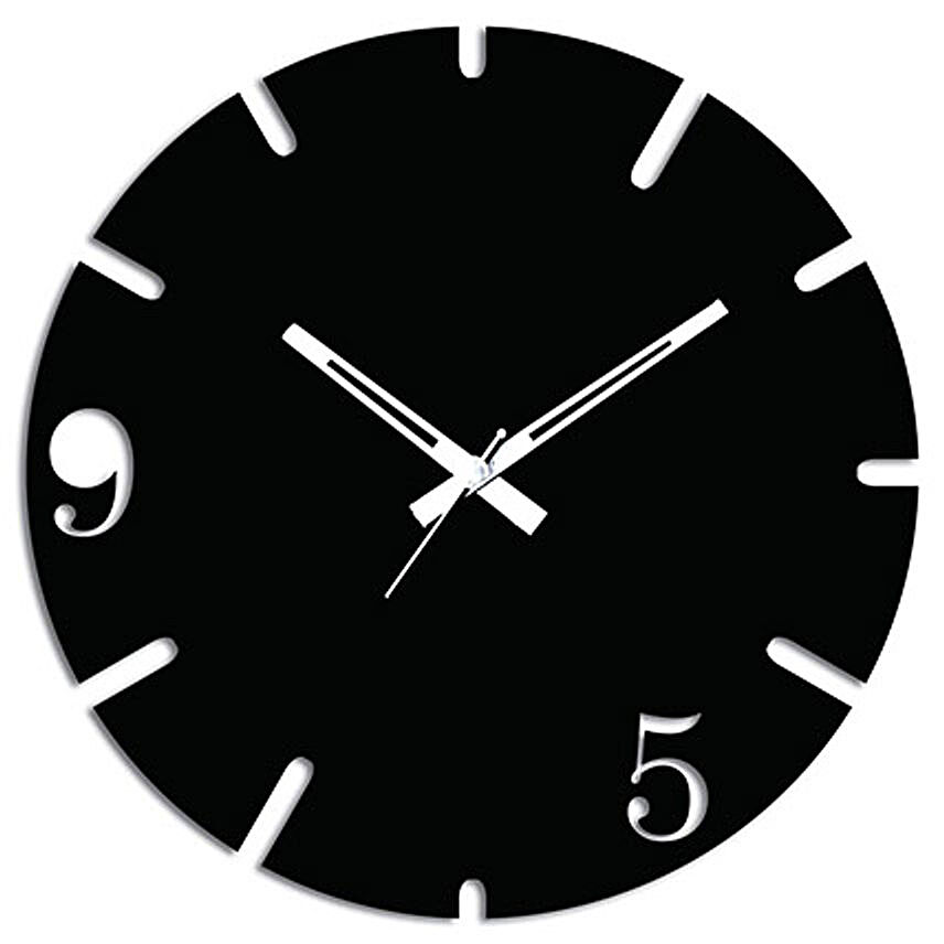 9 To 5 Black Wall Clock