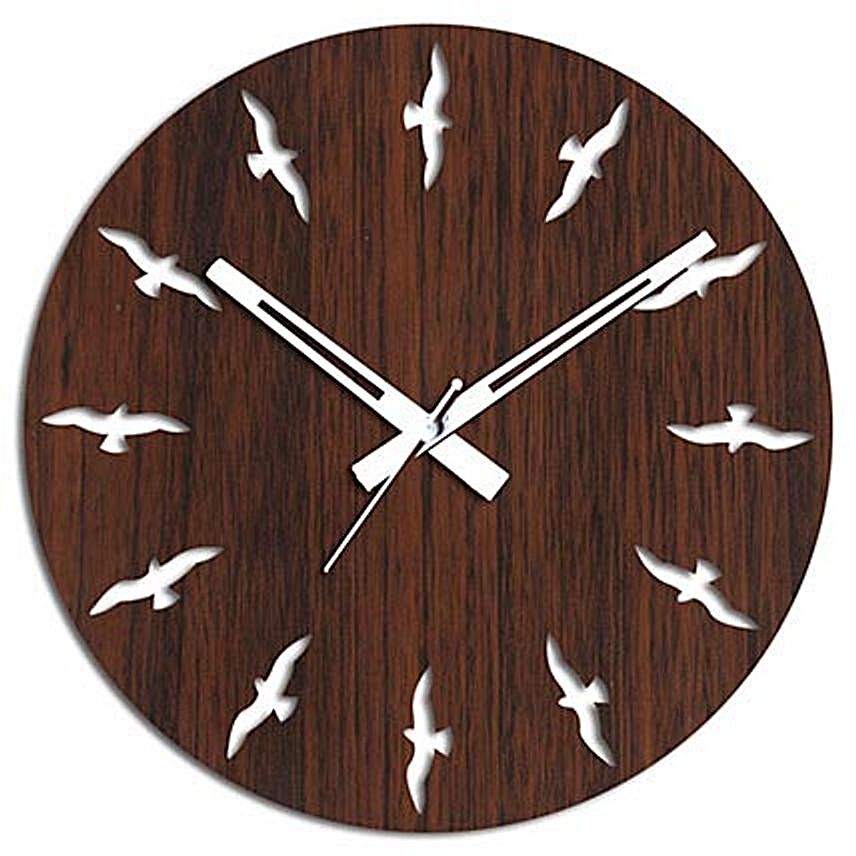 Birds Special Brown Wall Clock
