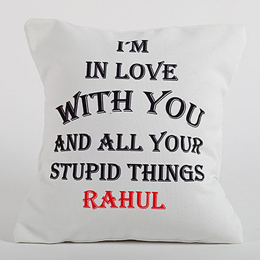 Lovey Dovey Personalized Cushion