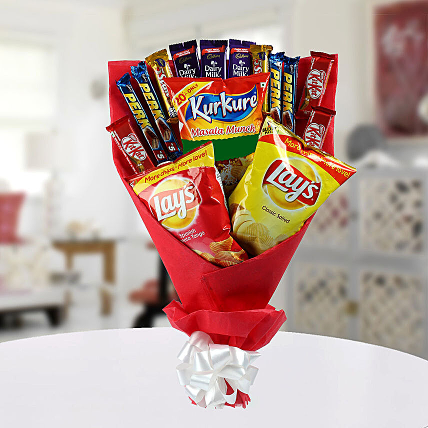 Chocolate Bouquet with Chips:Chocolate Bouquet Hyderabad