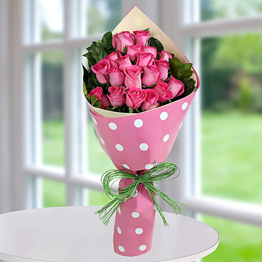 Bouquet of Pink roses:Grandparents Day Flowers