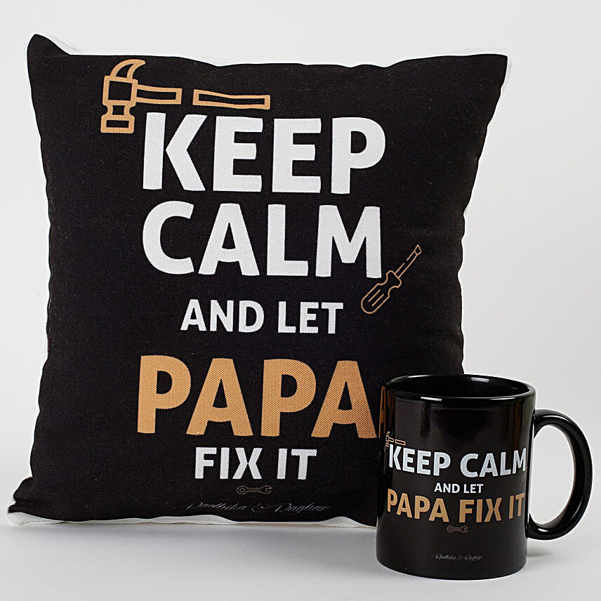 Expert Papa Mug And Cushion Combo