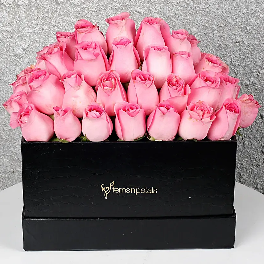Heavenly Pink Roses Arrangement:Karwa Chauth Gifts For Saas