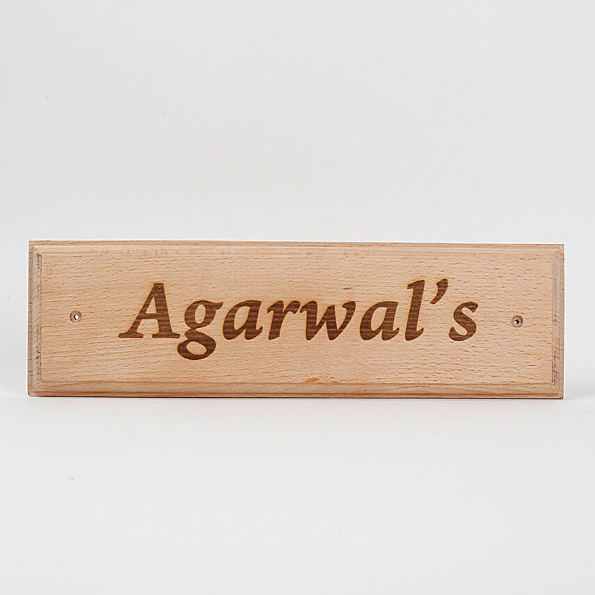 Personalised Engraved Wooden Name Plate