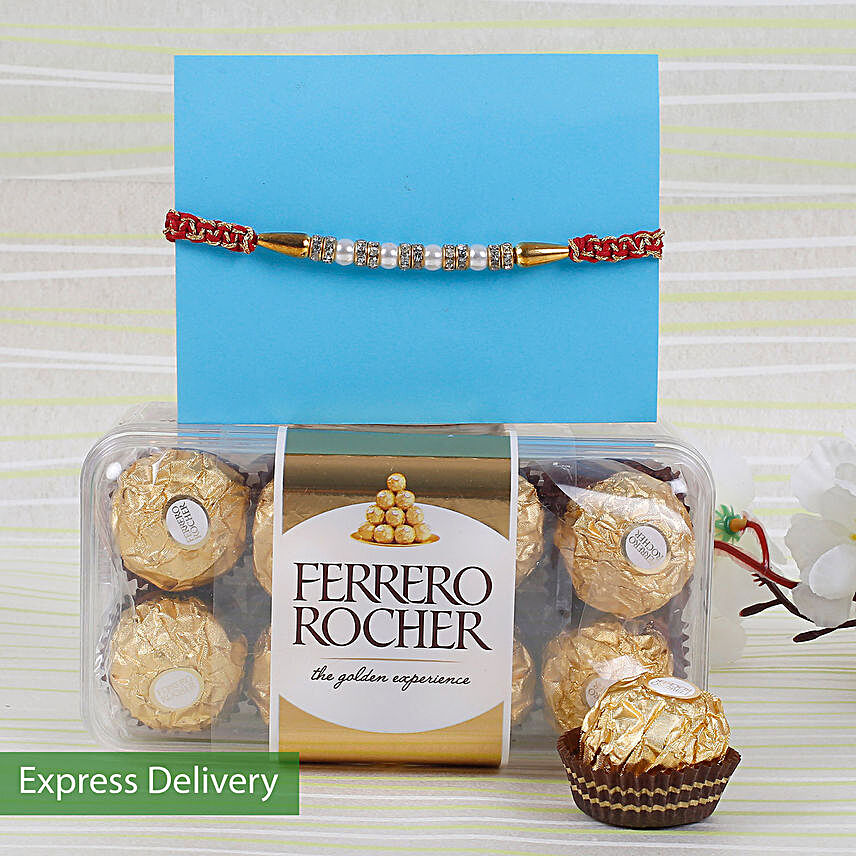 Designer Rakhi Ferrero Rocher Combo