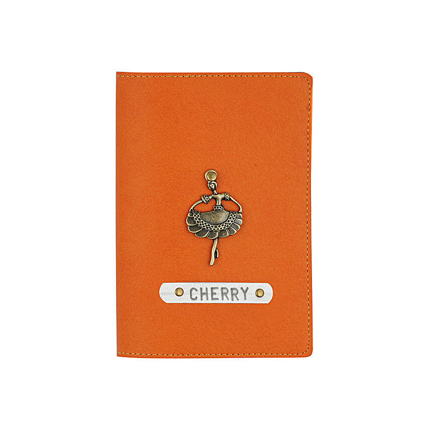 Leather Finish Passport Cover Orange