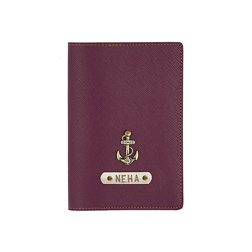 Textured Passport Cover Purple