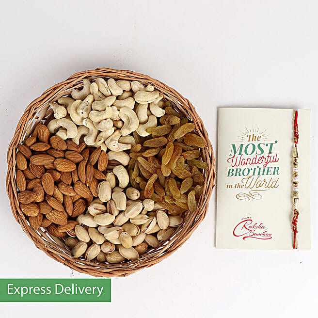 Buy/Send One Kg Dry Fruits Basket For Rakhi Online FNP