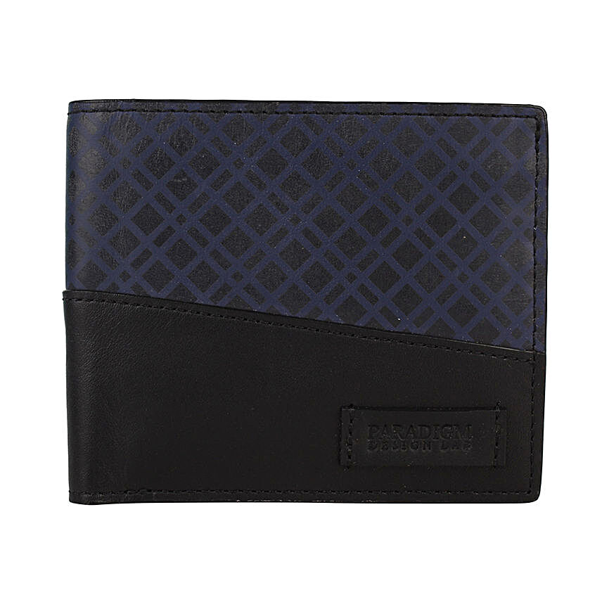 Black And Blue Wallet For Men
