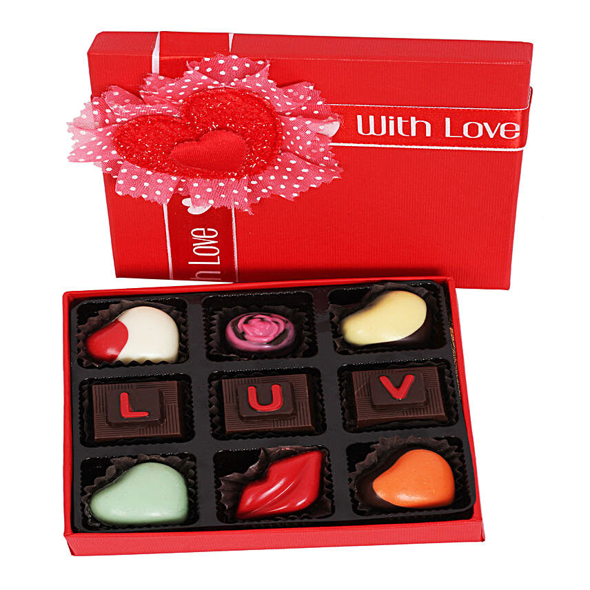 LUV Special 9 Heart Shaped Chocolates