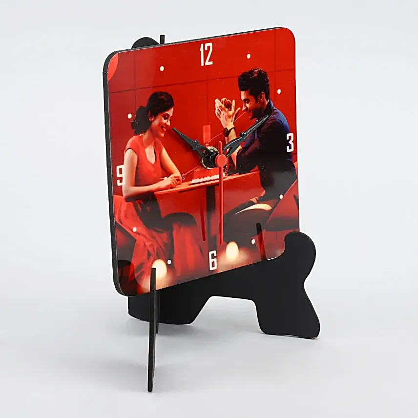 Buy/Send Personalised Square Table Clock Online Ferns N Petals