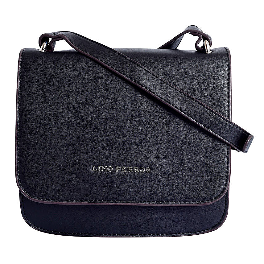 Lino Perros Casual Black Sling Bag