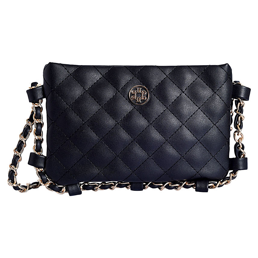 Lino Perros Sling Bag For Women- Black