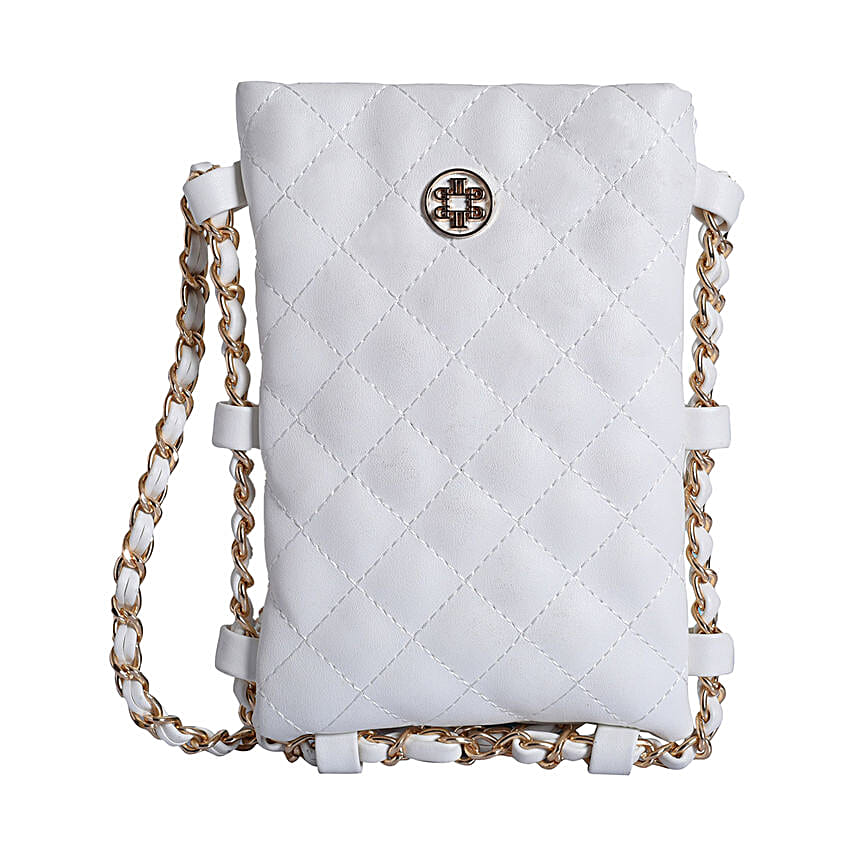 Lino Perros Sling Bag For Women- White