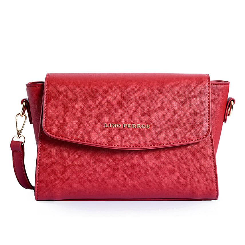 Buy/Send Lino Perros Dual Tone Red Handbag Online- FNP