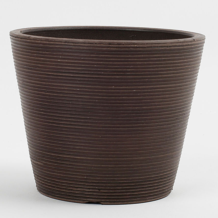 Mini Conical Recycled Plastic Vase Brown