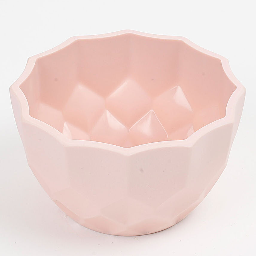 Pink Diamond Cut Melamine Vase
