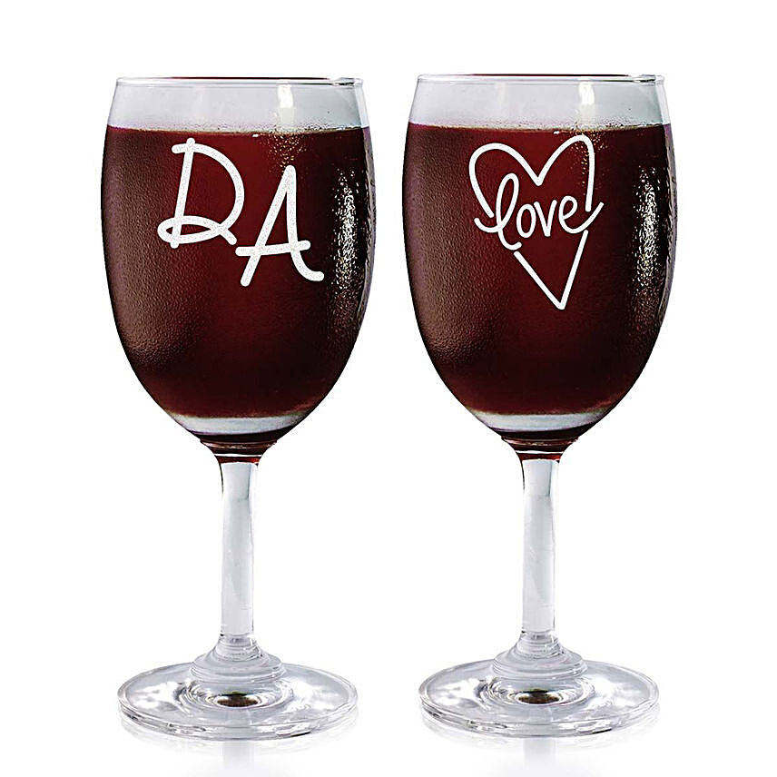 Personalised Set Of 2 Wine Glasses 2207