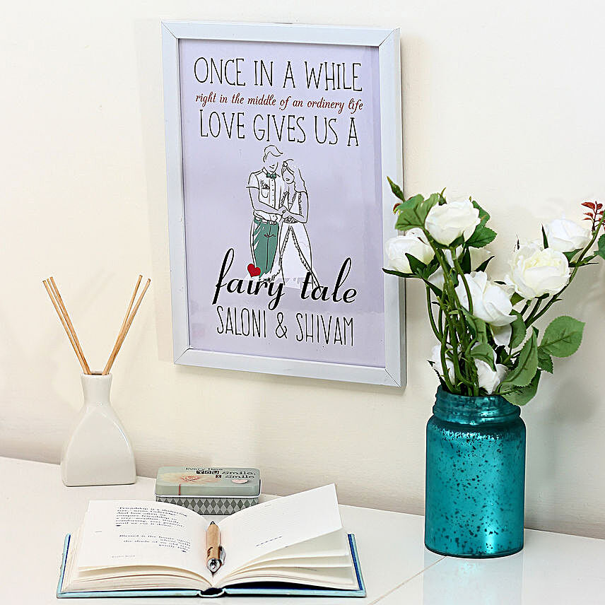 Personalised Fairy Tale White Frame