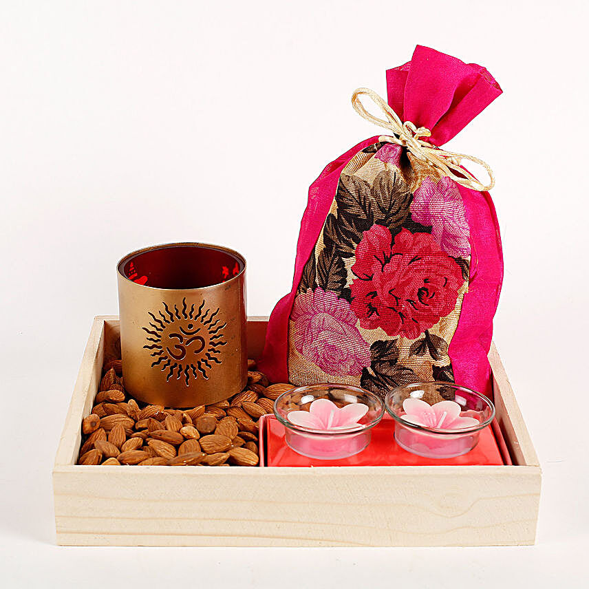 Designer Potli & Almonds Gift Hamper