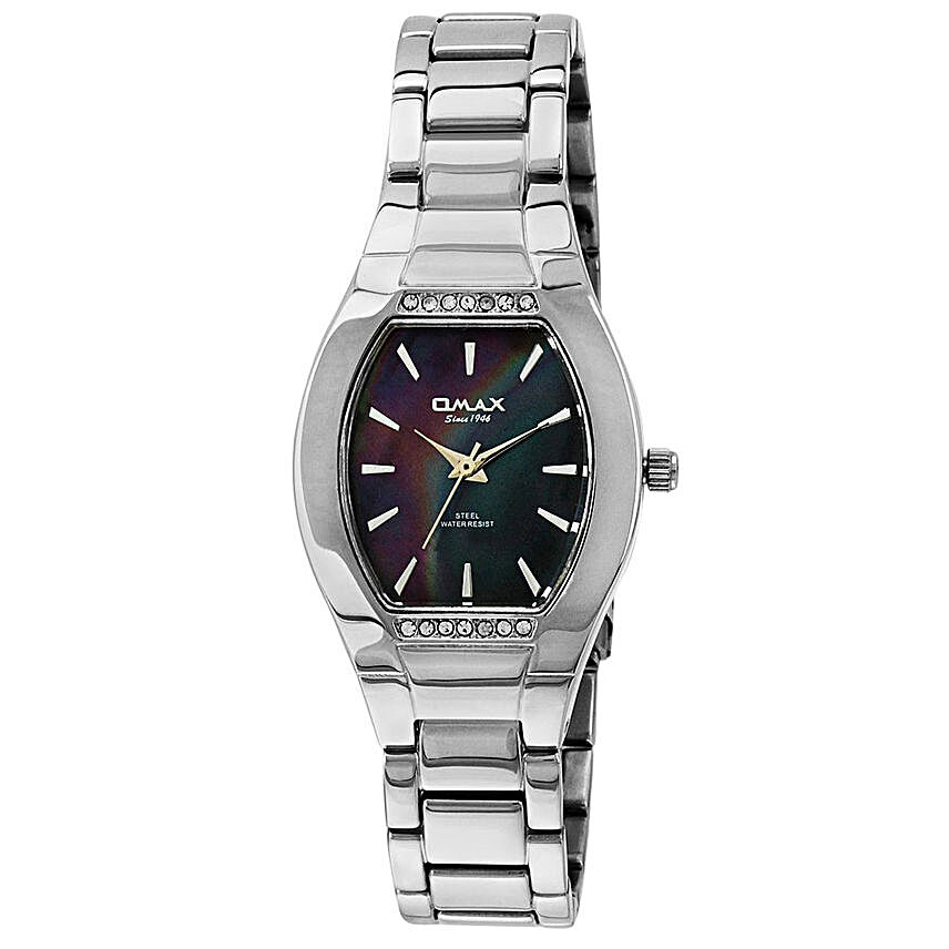 Omax Analog Pearl Dial Womens Watch