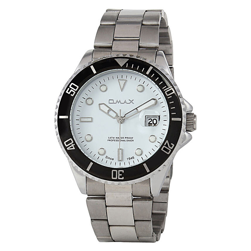 Omax Cool Dial Mens Watch White