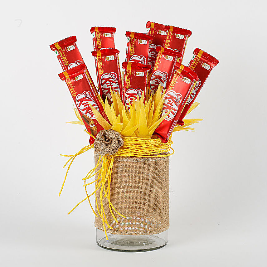 Kit Kat Chocolates Vase Arrangement