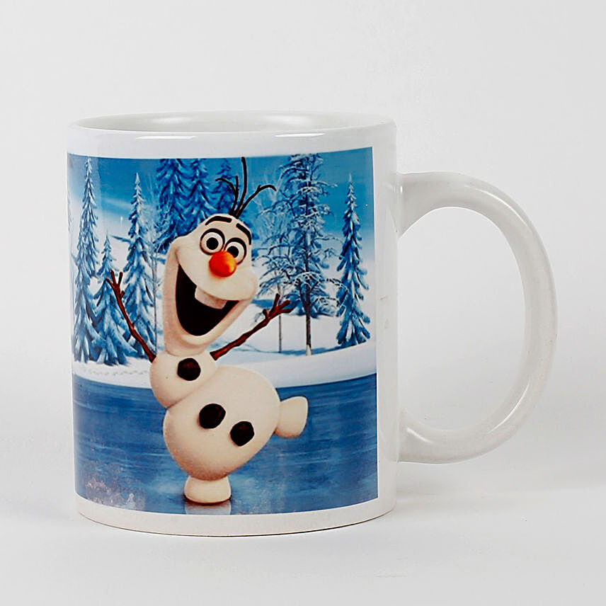 Olaf The Snowman Printed White Mug